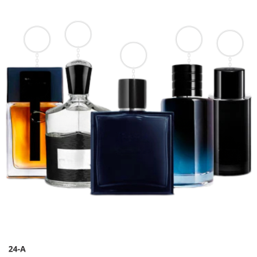Combination of 5 men's perfumes – Dior, Creed Aventus, Chanel, Sauvage and Armani